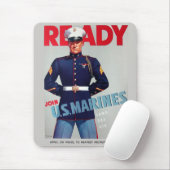US Marine Corps  WWII "Ready" Poster Muismat (Met muis)