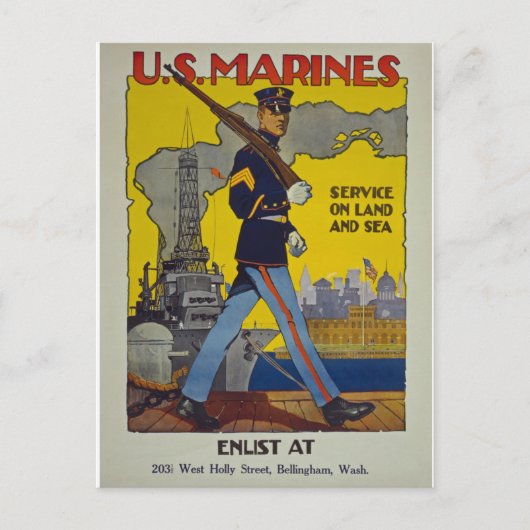  US Marine Enlistment Poster Briefkaart (Voorkant)