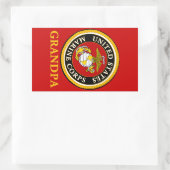 US Marine Official Seal - Grandpa Rechthoekige Sticker (Tas)
