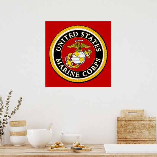 US Marine Official Seal Poster (Keuken)