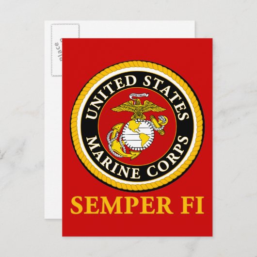 US Marine Official Seal - Semper Fi Briefkaart (Voorkant / Achterkant)