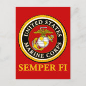 US Marine Official Seal - Semper Fi Briefkaart (Voorkant)