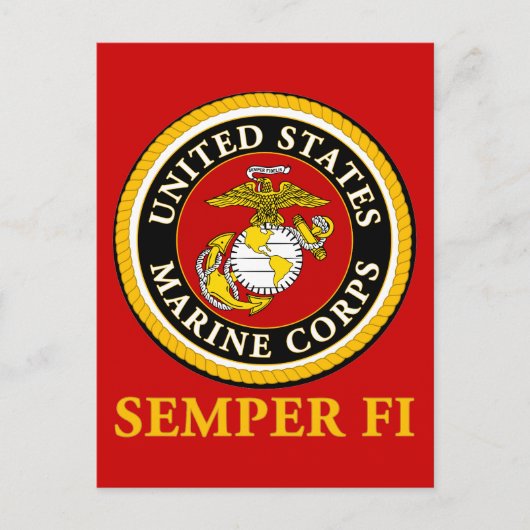 US Marine Official Seal - Semper Fi Briefkaart (Voorkant)