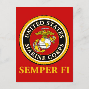 US Marine Official Seal - Semper Fi Briefkaart