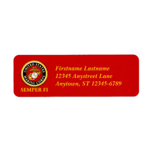US Marine Official Seal - Semper Fi Etiket