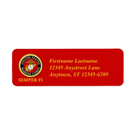 US Marine Official Seal - Semper Fi Etiket (Voorkant)