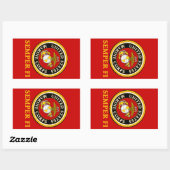 US Marine Official Seal - Semper Fi Rechthoekige Sticker (Vel)