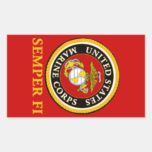 US Marine Official Seal - Semper Fi Rechthoekige Sticker