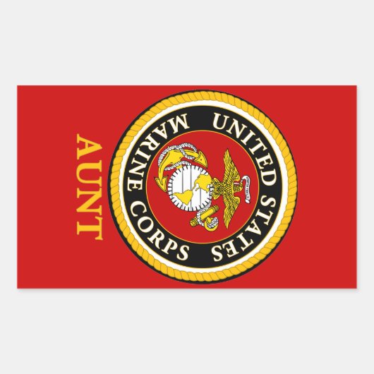 US Marine Official Seal - Tante Rechthoekige Sticker (Voorkant)