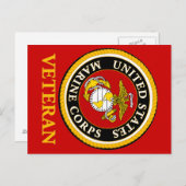 US Marine Official Seal - Veteran Briefkaart (Voorkant / Achterkant)