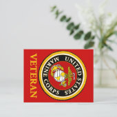US Marine Official Seal - Veteran Briefkaart (Staand voorkant)