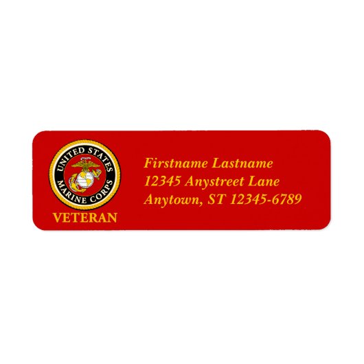 US Marine Official Seal - Veteran Etiket (Voorkant)