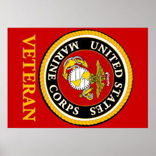 US Marine Official Seal - Veteran Poster