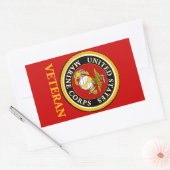 US Marine Official Seal - Veteran Rechthoekige Sticker (Envelop)