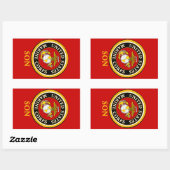 US Marine Official Seal - zoon Rechthoekige Sticker (Vel)
