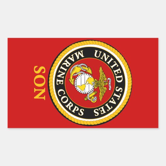 US Marine Official Seal - zoon Rechthoekige Sticker (Voorkant)