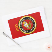 US Marine Official Seal - zoon Rechthoekige Sticker (Envelop)
