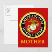 US Marine Officieel zegel - Moeder Briefkaart (Voorkant / Achterkant)