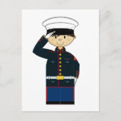 US Marine Saluing Briefkaart (Voorkant)