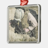 US Marine springt in een gat Metalen Ornament (Links)