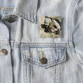 US Marine springt in een gat Vierkante Button 5,1 Cm (In situ)