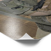 US Marine test firing an M240 zwaar machine pistoo Foto Afdruk (Hoek)