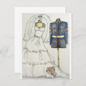 US Marine Wedding Invitations Kaart (Voorkant / Achterkant)