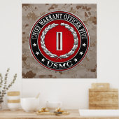 US Marines: Chief Warrant Five (USMC CWO-5) [3D] Poster (Keuken)