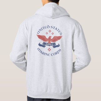 US MARINES Eagle RWB Patriotic Semper Fi Hoodie