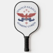 US MARINES Eagle RWB Patriotic Semper Fi Pickleball Paddle (Voorkant)