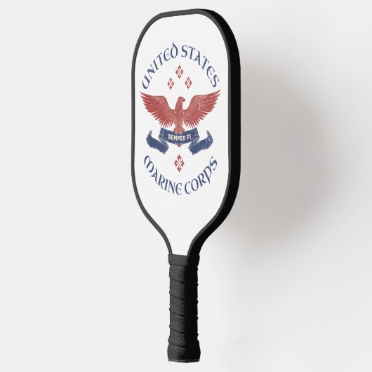 US MARINES Eagle RWB Patriotic Semper Fi Pickleball Paddle (Links)