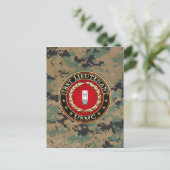 US Marines: Eerste luitenant (USMC 1stLt) [3D] Briefkaart (Staand voorkant)