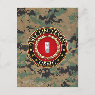US Marines: Eerste luitenant (USMC 1stLt) [3D] Briefkaart