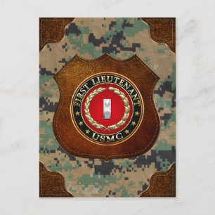 US Marines: Eerste luitenant (USMC 1stLt) [3D] Briefkaart