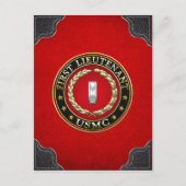US Marines: Eerste luitenant (USMC 1stLt) [3D] Briefkaart (Voorkant)