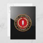 US Marines: Eerste luitenant (USMC 1stLt) [3D] Briefkaart (Voorkant / Achterkant)