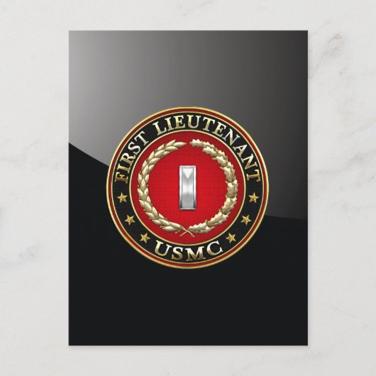 US Marines: Eerste luitenant (USMC 1stLt) [3D] Briefkaart (Voorkant)
