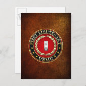 US Marines: Eerste luitenant (USMC 1stLt) [3D] Briefkaart (Voorkant / Achterkant)