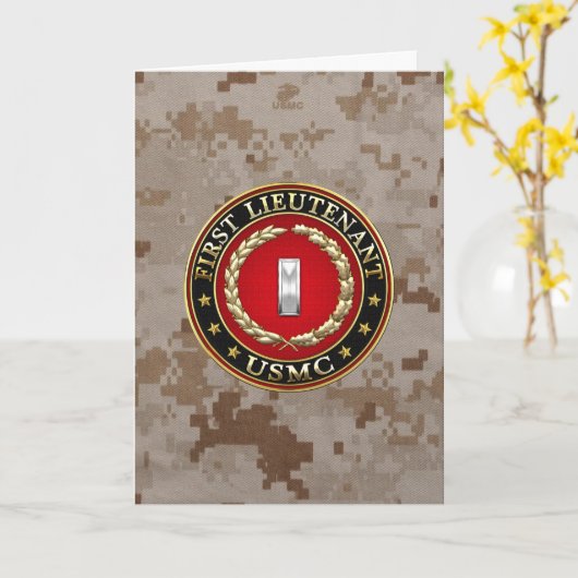 US Marines: Eerste luitenant (USMC 1stLt) [3D] Kaart (Gele Bloem)