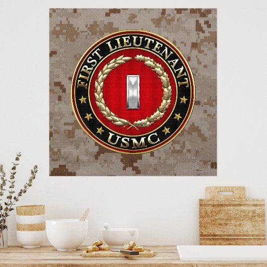 US Marines: Eerste luitenant (USMC 1stLt) [3D] Poster (Keuken)