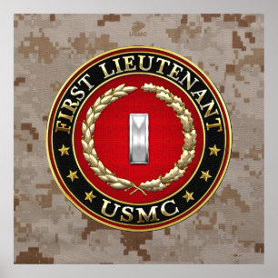 US Marines: Eerste luitenant (USMC 1stLt) [3D] Poster