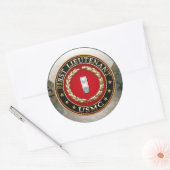 US Marines: Eerste luitenant (USMC 1stLt) [3D] Ronde Sticker (Envelop)