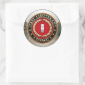 US Marines: Eerste luitenant (USMC 1stLt) [3D] Ronde Sticker (Tas)