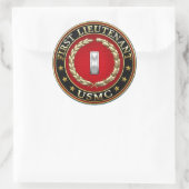 US Marines: Eerste luitenant (USMC 1stLt) [3D] Ronde Sticker (Tas)