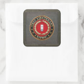 US Marines: Eerste luitenant (USMC 1stLt) [3D] Vierkante Sticker (Tas)