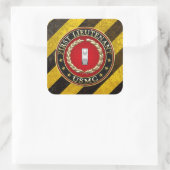 US Marines: Eerste luitenant (USMC 1stLt) [3D] Vierkante Sticker (Tas)