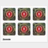 US Marines: Eerste luitenant (USMC 1stLt) [3D] Vierkante Sticker (Vel)