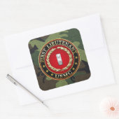 US Marines: Eerste luitenant (USMC 1stLt) [3D] Vierkante Sticker (Envelop)