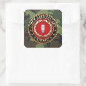 US Marines: Eerste luitenant (USMC 1stLt) [3D] Vierkante Sticker (Tas)