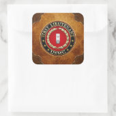 US Marines: Eerste luitenant (USMC 1stLt) [3D] Vierkante Sticker (Tas)